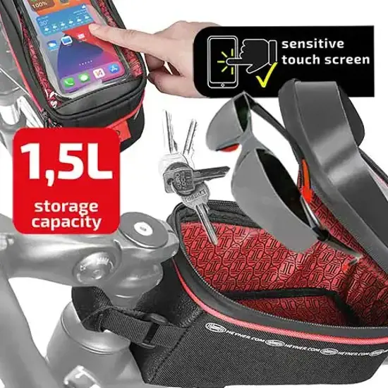 HEYNER FrameOrganizer PRO Premium Fahrradtasche mit Handyhalterung wasserdicht 15397768